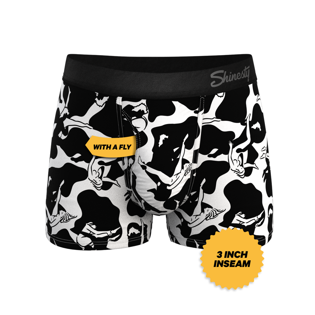The Cowmasutra | Naughty Abstract Ball Hammock® Pouch Trunks Underwear - Shinesty