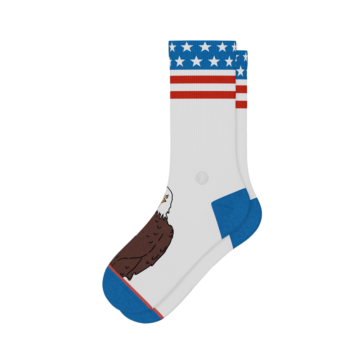The One Finger Salute | American Flag Heel Hammock™ Crew Socks - Shinesty
