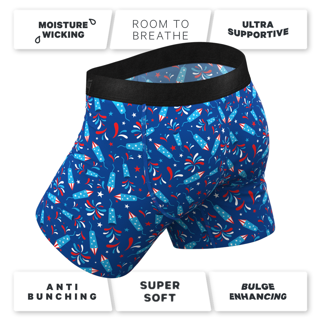 The Crotch Rocket | USA Firecracker Ball Hammock® Pouch Underwear - Shinesty