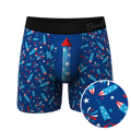 The Crotch Rocket | USA Firecracker Ball Hammock® Pouch Underwear With Fly - Shinesty