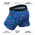 The Crotch Rocket | USA Firecracker Ball Hammock® Pouch Underwear With Fly - Shinesty