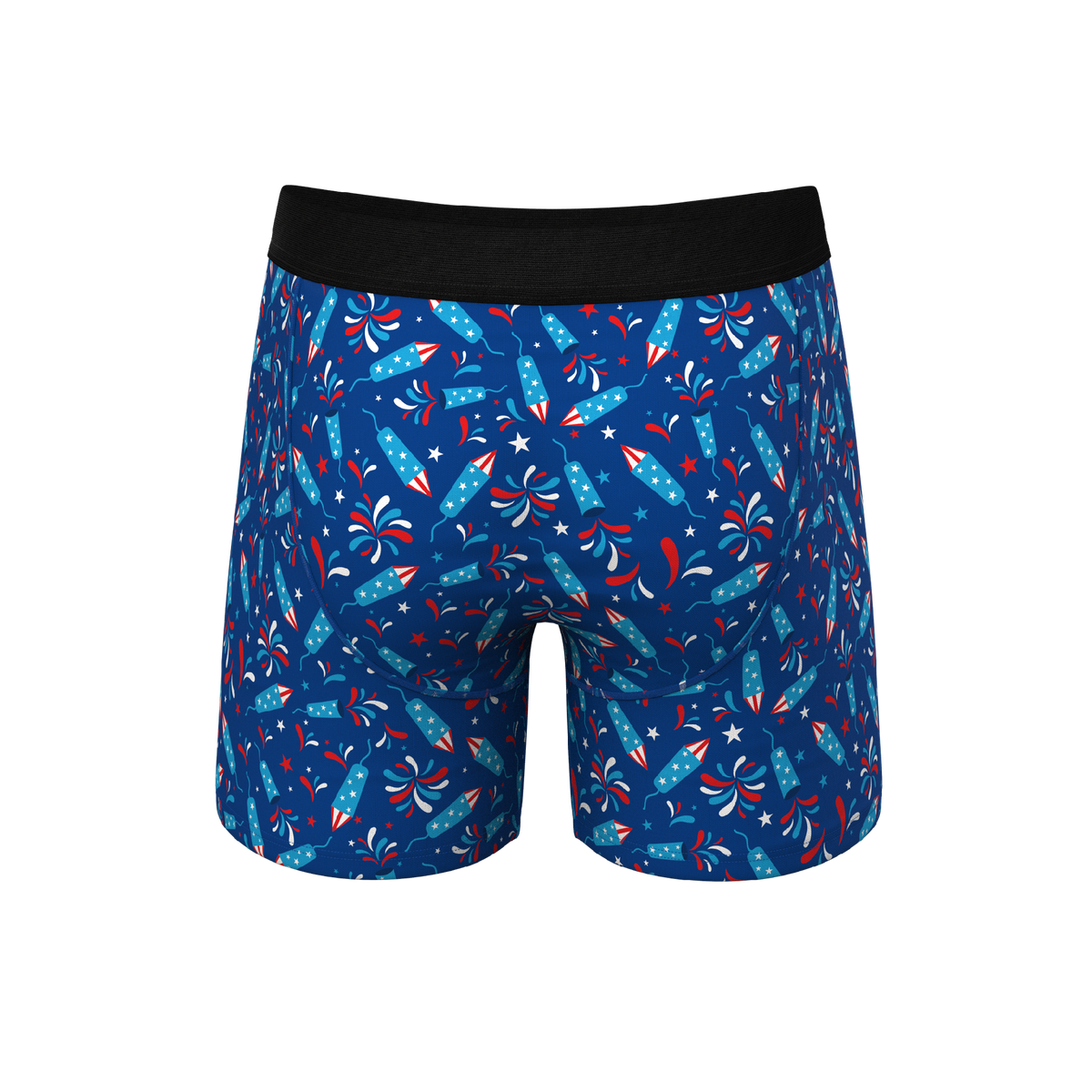 The Crotch Rocket | USA Firecracker Ball Hammock® Pouch Underwear With Fly - Shinesty