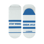 The Cruiser | Blue and White Stripe Heel Hammock™ Ankle Socks - Shinesty