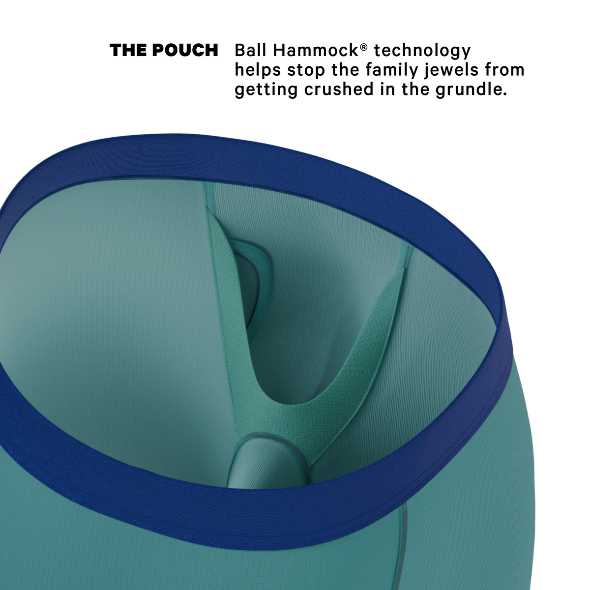 The Curacao | Teal Ball Hammock® Boxer - Long Leg - Shinesty