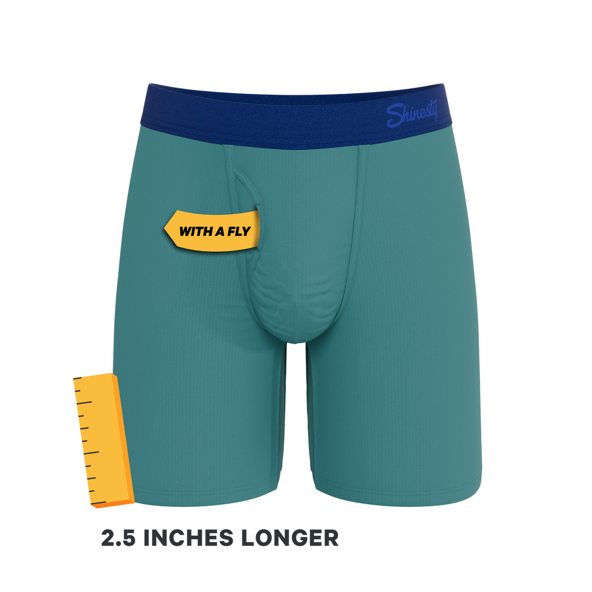 The Curacao | Teal Ball Hammock® Boxer - Long Leg - Shinesty