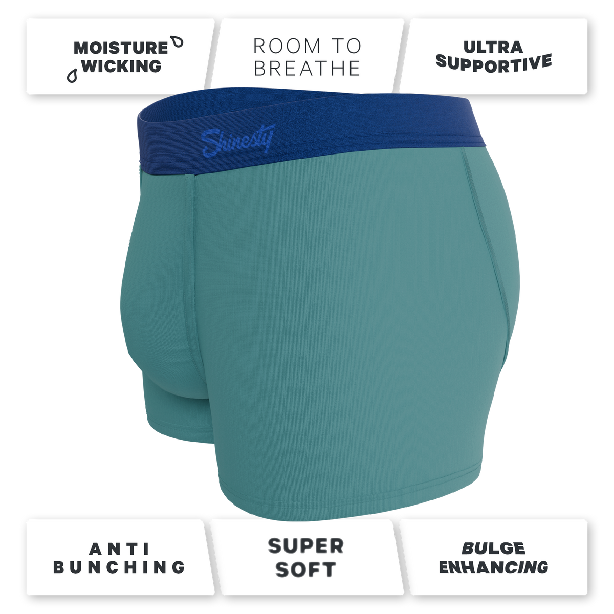 The Curacao | Teal Ball Hammock® Pouch Trunks Underwear - Shinesty