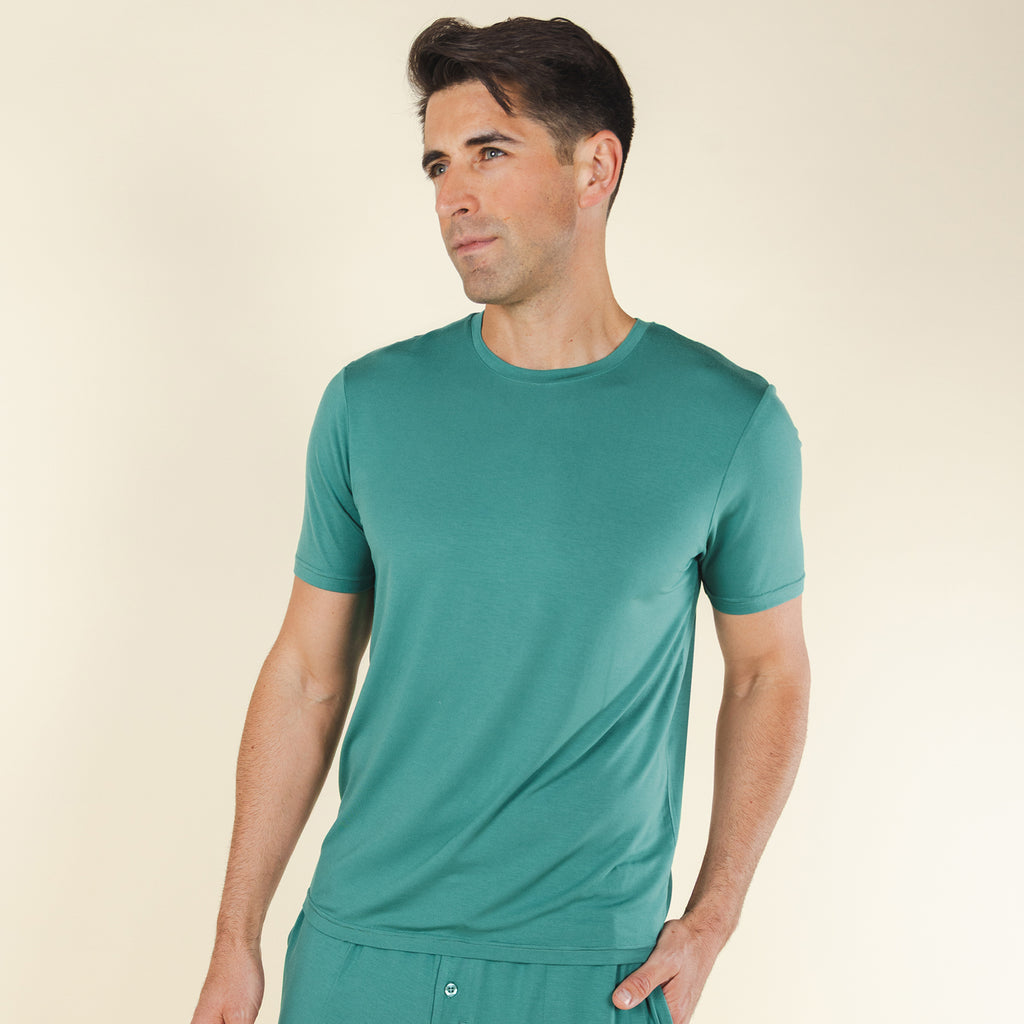 The Curacao | Teal SleepDeep™ Men’s Pajama Shirt - Shinesty