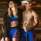 The Jackson | Blue Cowboy Shinesty x Diamond Cross Ranch Women’s Boxers - Shinesty