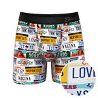 The DMV Catastrophe | License Plates Ball Hammock® Pouch Underwear With Fly - Shinesty