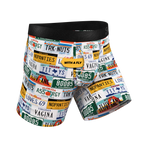 The DMV Catastrophe | License Plates Ball Hammock® Pouch Underwear With Fly - Shinesty