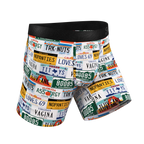 The DMV Catastrophe | License Plates Ball Hammock® Pouch Underwear - Shinesty