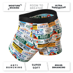 The DMV Catastrophe | License Plates Ball Hammock® Pouch Underwear With Fly - Shinesty
