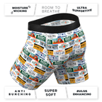The DMV Catastrophe | License Plates Ball Hammock® Boxer - Long Leg - Shinesty