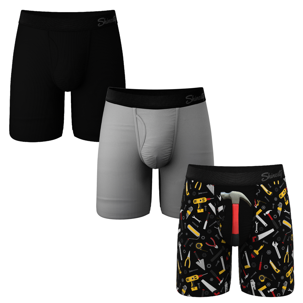 The Dad's Essentials Pack | Long Leg Ball Hammock® Pouch Underwear With Fly 3 Pack - Shinesty