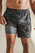 The Darkside | Black and Grey Camo Ball Hammock® 7 Inch Athletic Shorts - Shinesty