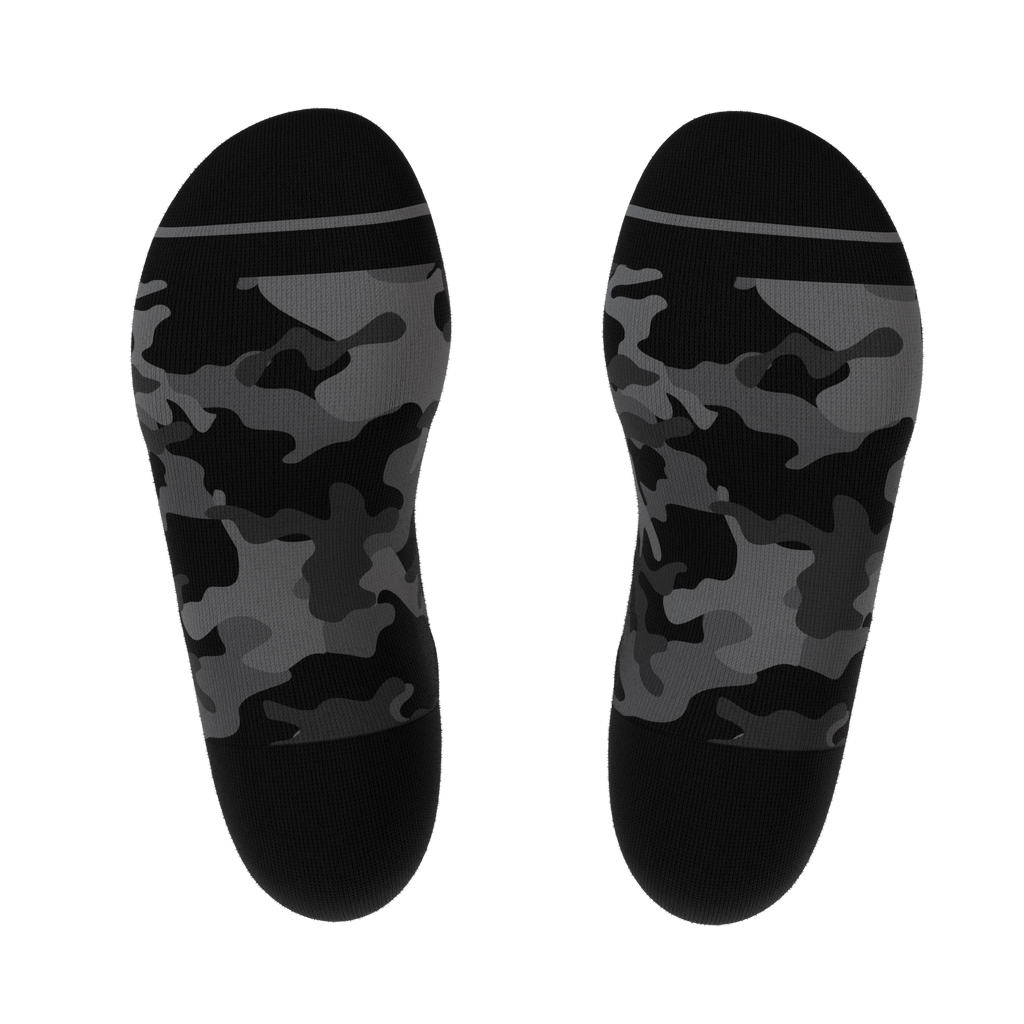 The Darkside | Black Camouflage Heel Hammock™ Ankle Socks - Shinesty