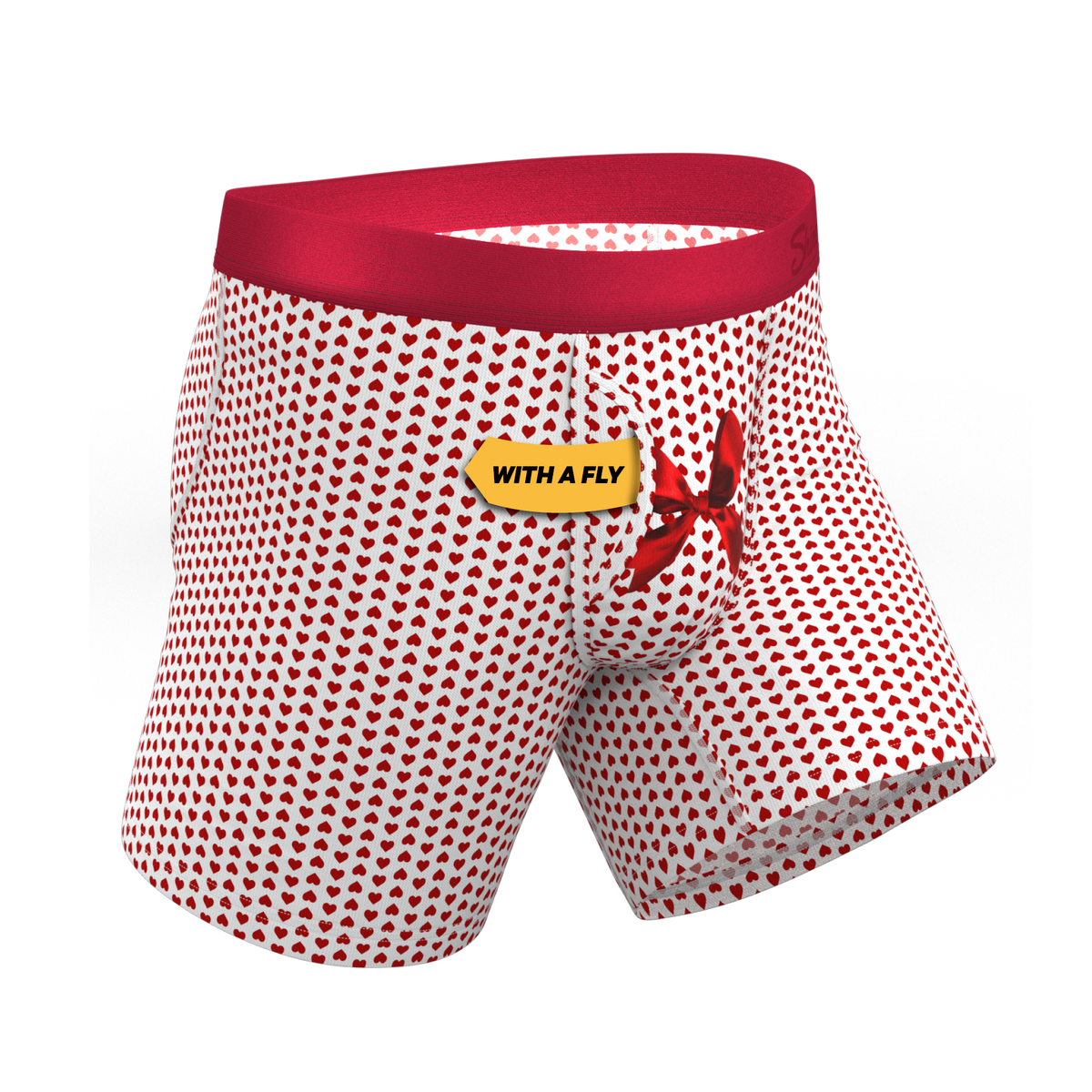 The Date Night | Valentine's Day Bow Ball Hammock® Pouch Underwear With Fly - Shinesty