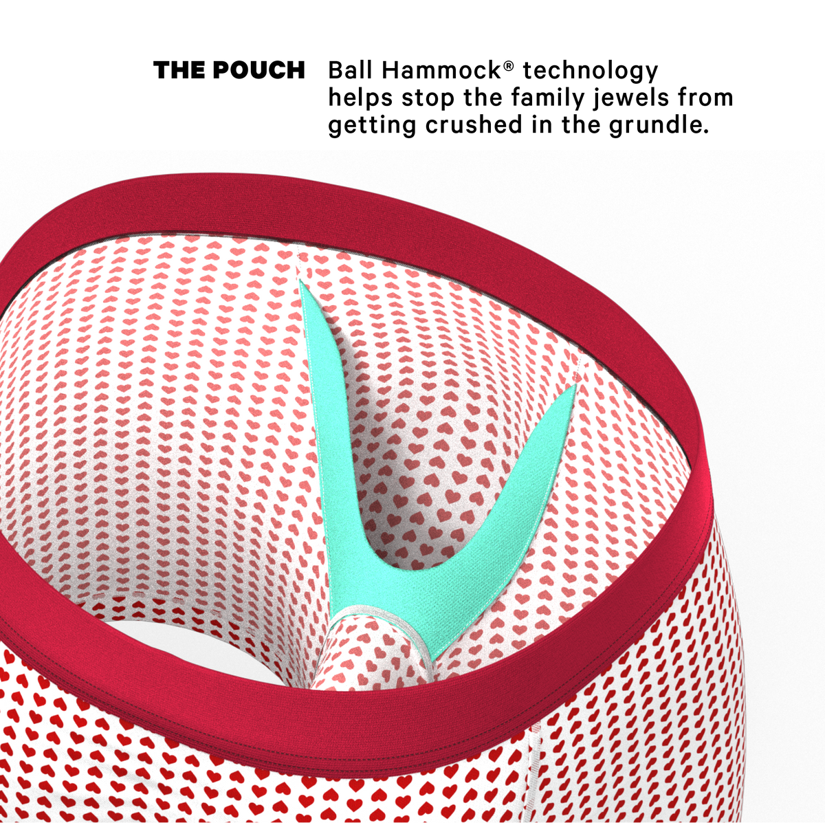 The Date Night | Valentine's Day Bow Ball Hammock® Pouch Underwear - Shinesty