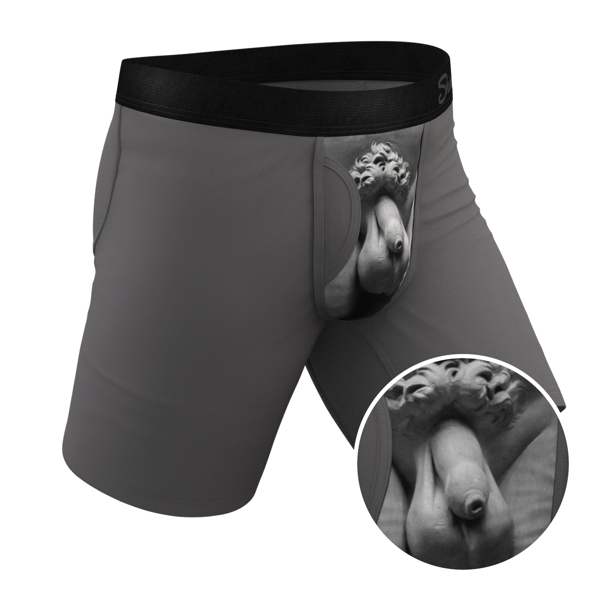 The David's Goliath | Marble Statue Ball Hammock® Boxer - Long Leg - Shinesty
