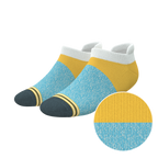 The Daybreak | Mustard and Blue Heel Hammock™ Ankle Socks - Shinesty