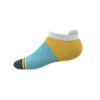 The Daybreak | Mustard and Blue Heel Hammock™ Ankle Socks - Shinesty