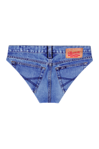 The Daytona Dong Sarong | Denim Print Ball Hammock® Pouch Swim Briefs - Shinesty