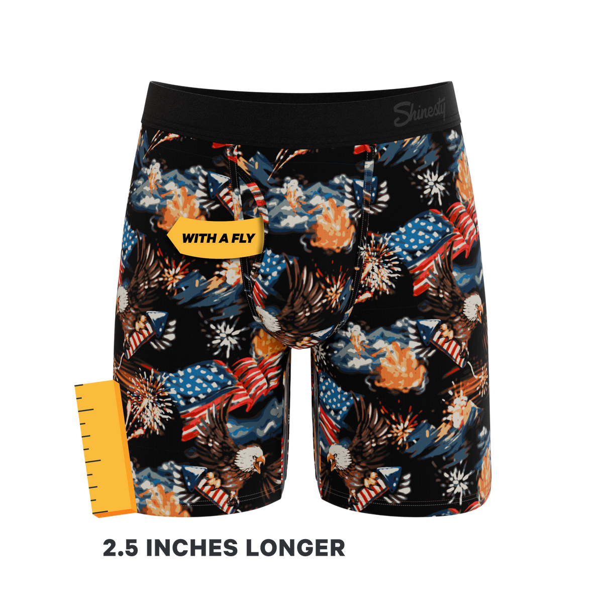 The Declaration | Americana Eagles Ball Hammock® Boxer - Long Leg - Shinesty