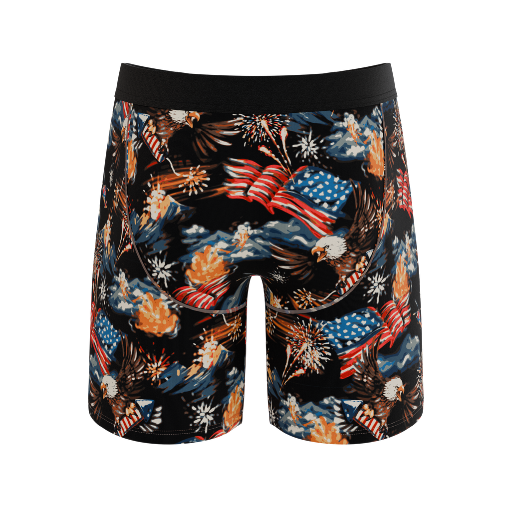 The Declaration | Americana Eagles Ball Hammock® Boxer - Long Leg - Shinesty