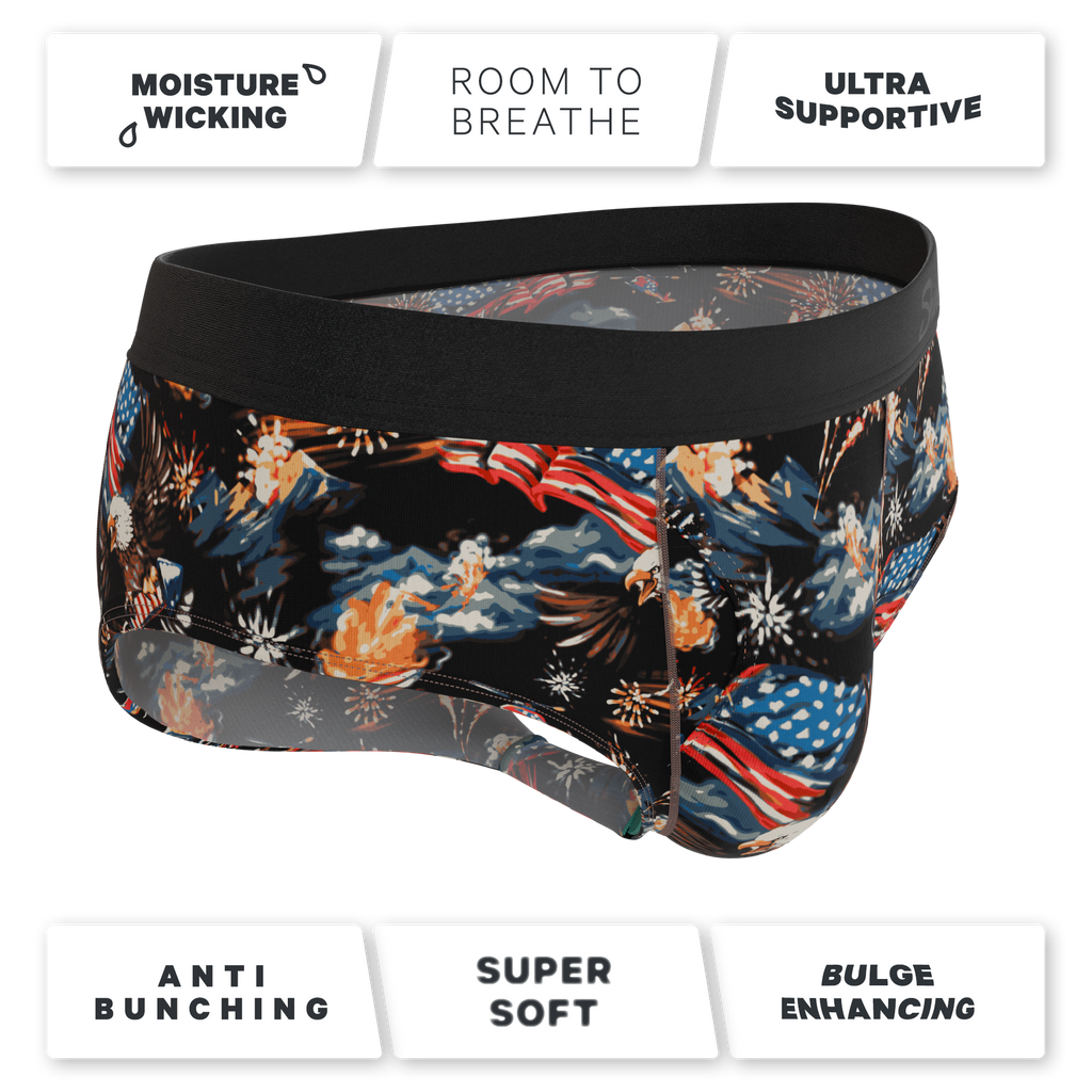 The Declaration | Americana Eagles Ball Hammock® Pouch Underwear Briefs - Shinesty