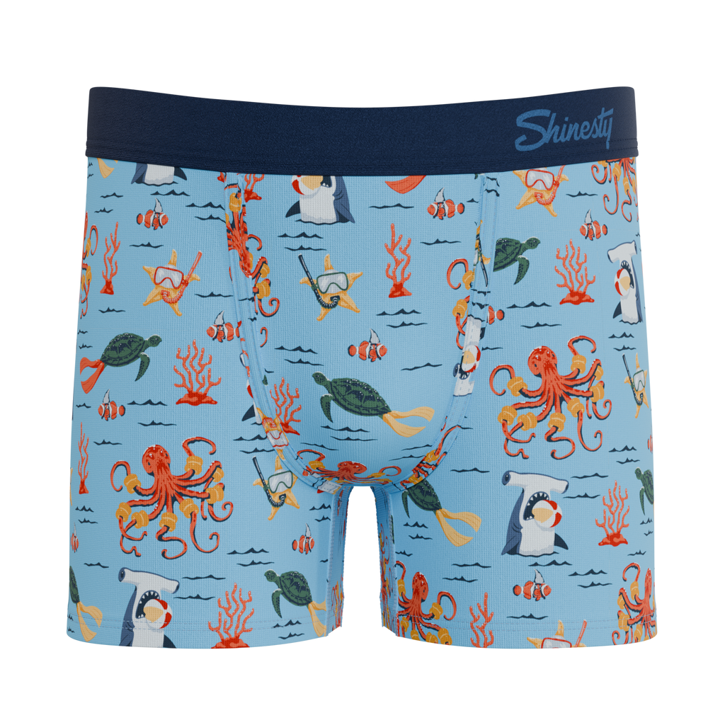 The Deep End | Sea Creatures Youth Boxer Briefs - Shinesty