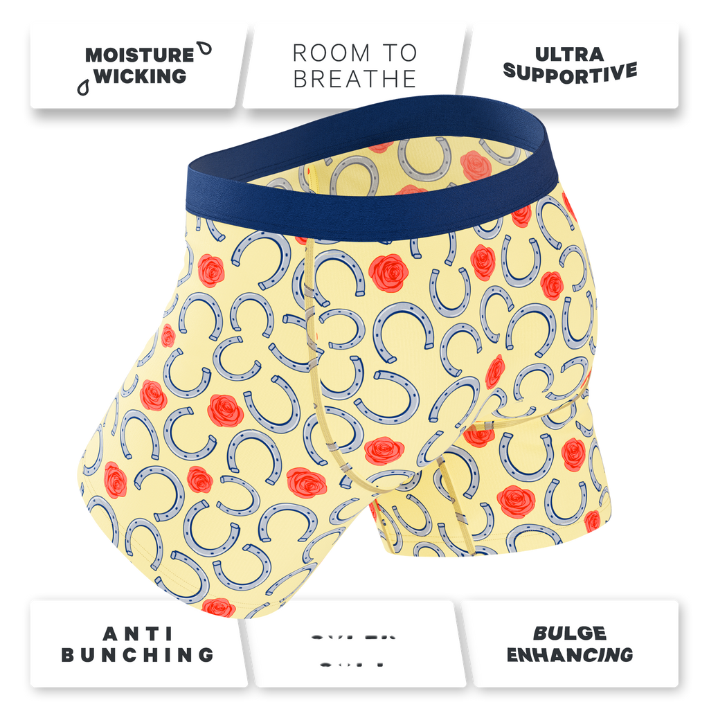 The Derby Delight | Horseshoe Ball Hammock® Pouch Underwear With Fly - Shinesty