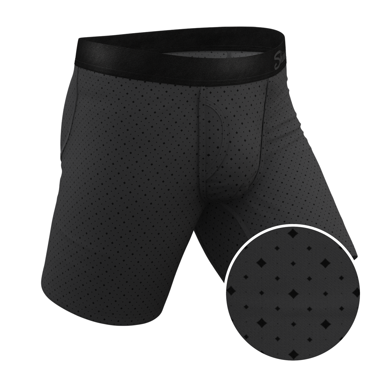 The Diamond Dog | Micro Diamonds Ball Hammock® Boxer - Long Leg - Shinesty