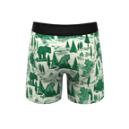 The Does A Bear | Green Toilet Bear Ball Hammock® Pouch Underwear With Fly - Shinesty