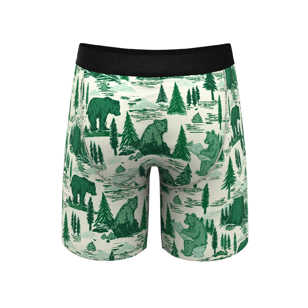 The Does A Bear | Green Toilet Bear Ball Hammock® Boxer - Long Leg - Shinesty