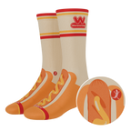 The Dog On Dog | Shinesty x Wienerschnitzel Heel Hammock™ Crew Socks - Shinesty