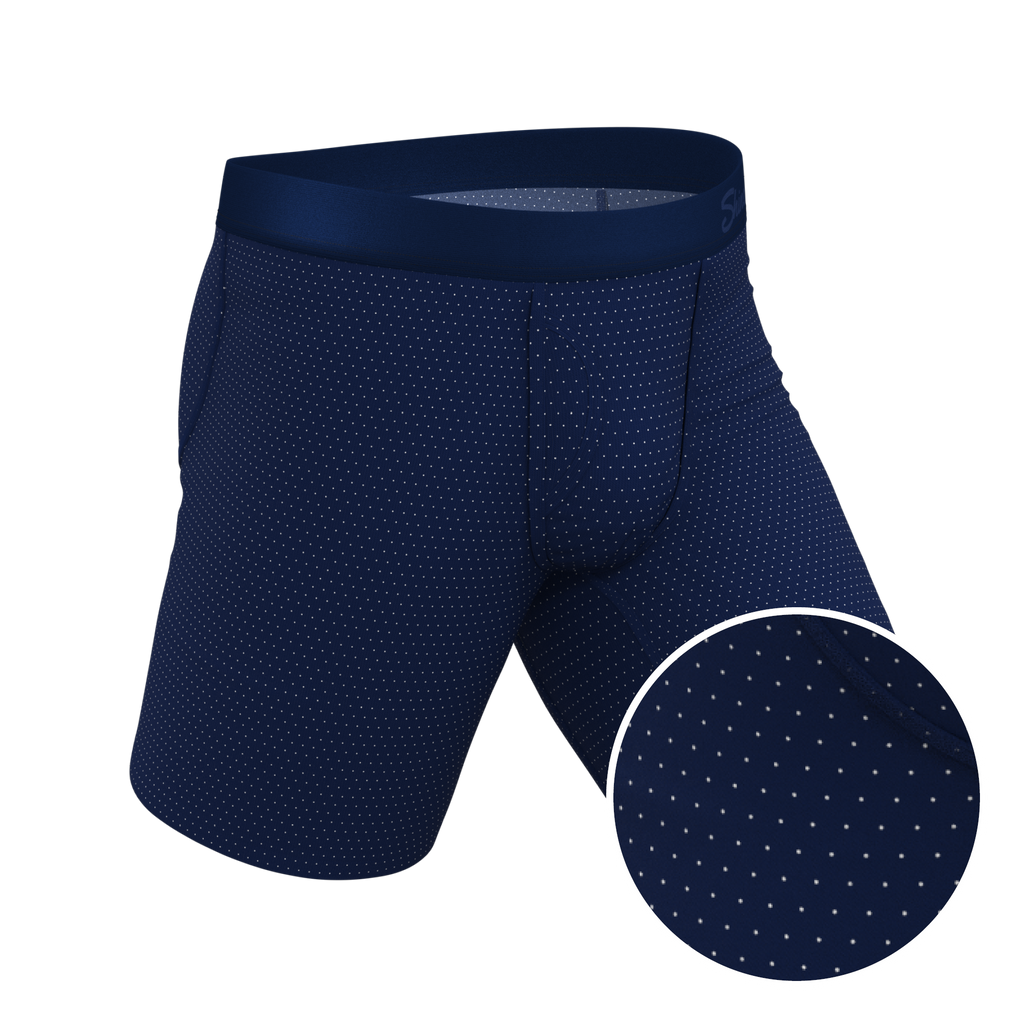 The Dot Your Thighs | Micro Dots Ball Hammock® Boxer - Long Leg - Shinesty