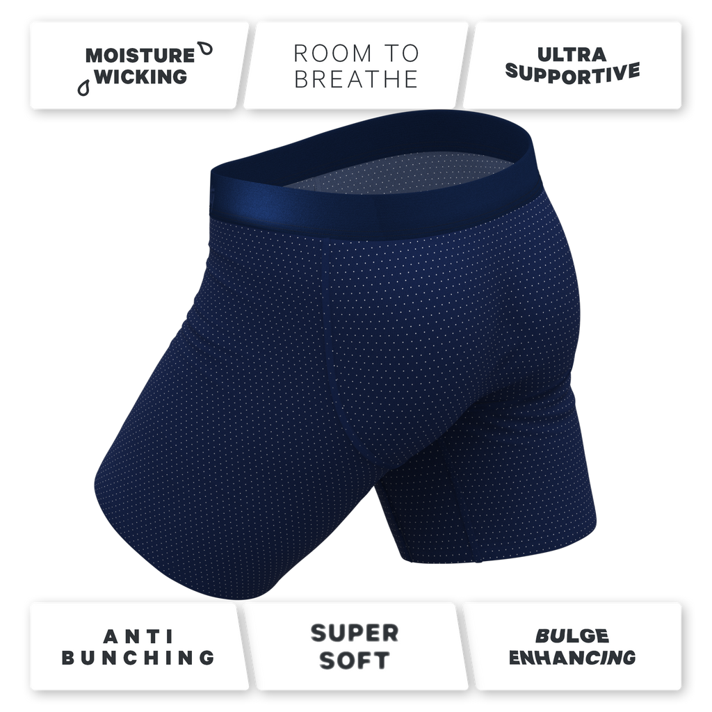 The Dot Your Thighs | Micro Dots Ball Hammock® Boxer - Long Leg - Shinesty