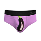 The Double Entendre | Eggplant Ball Hammock® Pouch Underwear Briefs - Shinesty