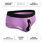 The Double Entendre | Eggplant Ball Hammock® Pouch Underwear Briefs - Shinesty
