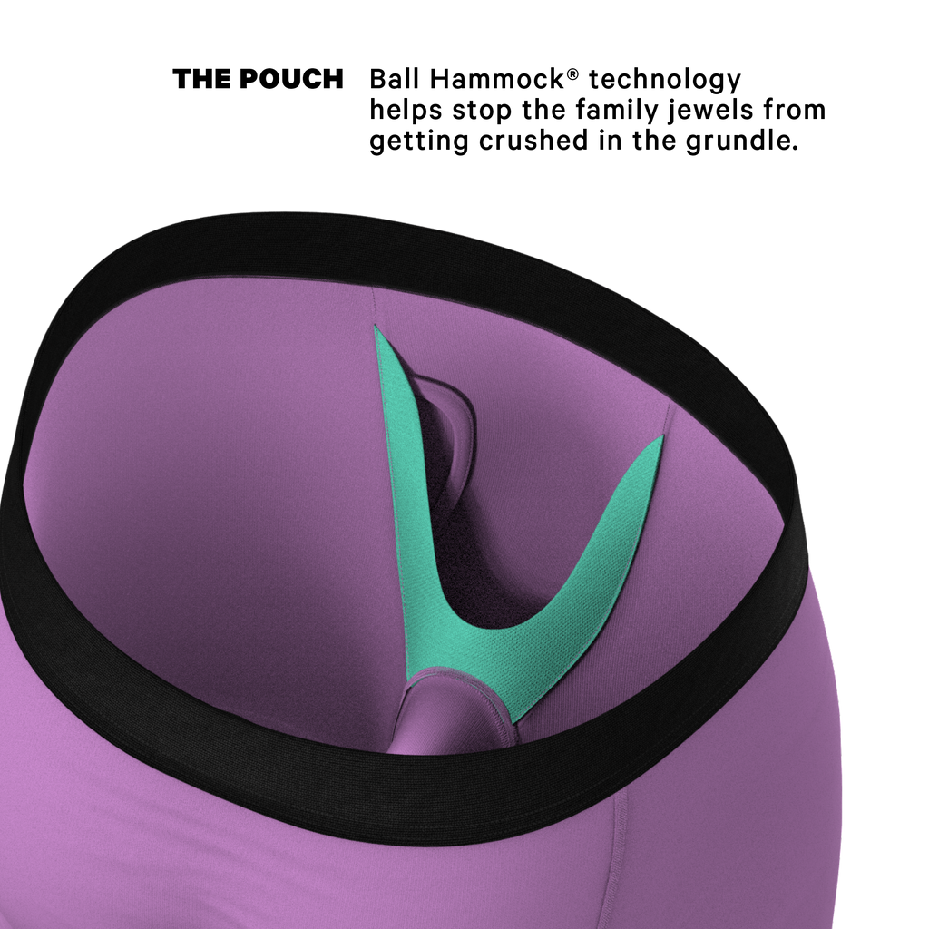 The Double Entendre | Eggplant Ball Hammock® Boxer - Long Leg - Shinesty