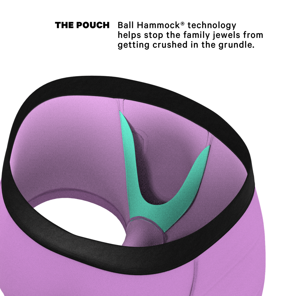 The Double Entendre | Eggplant Ball Hammock® Pouch Trunks Underwear - Shinesty
