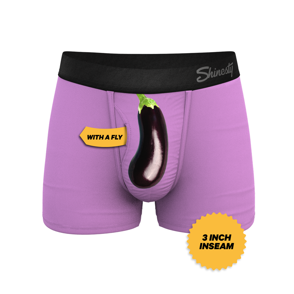 The Double Entendre | Eggplant Ball Hammock® Pouch Trunks Underwear - Shinesty