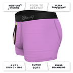 The Double Entendre | Eggplant Ball Hammock® Pouch Trunks Underwear - Shinesty