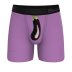 The Double Entendre | Eggplant Ball Hammock® Pouch Underwear - Shinesty