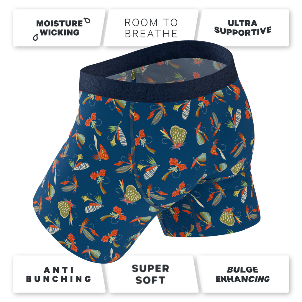 The Dry Fly | Fly Fishing Ball Hammock® Pouch Underwear With Fly - Shinesty