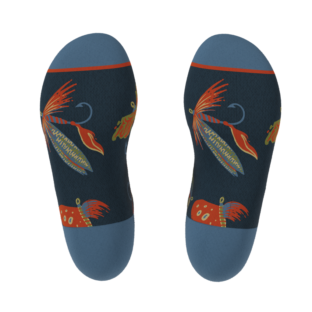 The Dry Fly | Fly Fishing Heel Hammock™ Ankle Socks - Shinesty