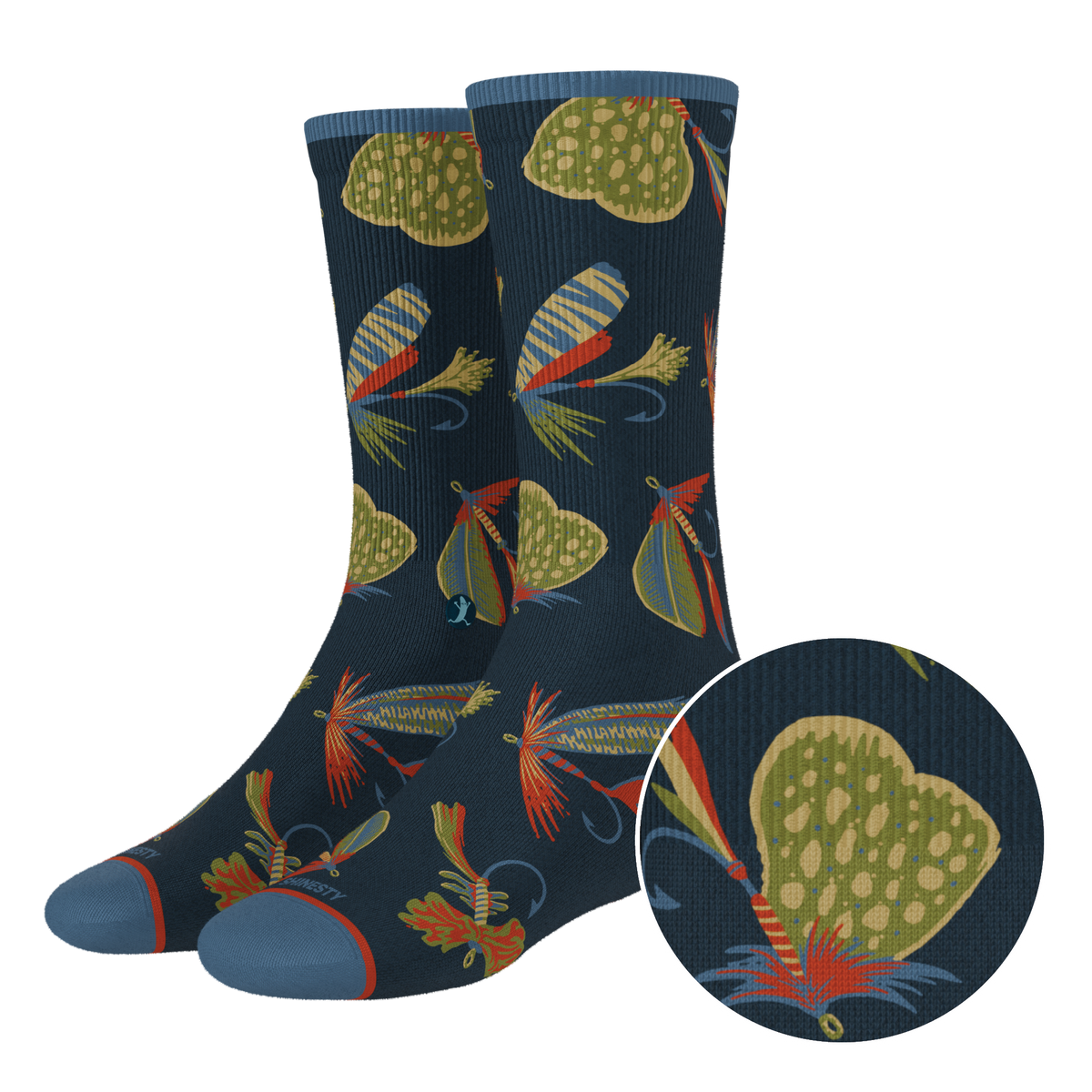 The Dry Fly | Fly Fishing Heel Hammock™ Crew Socks - Shinesty
