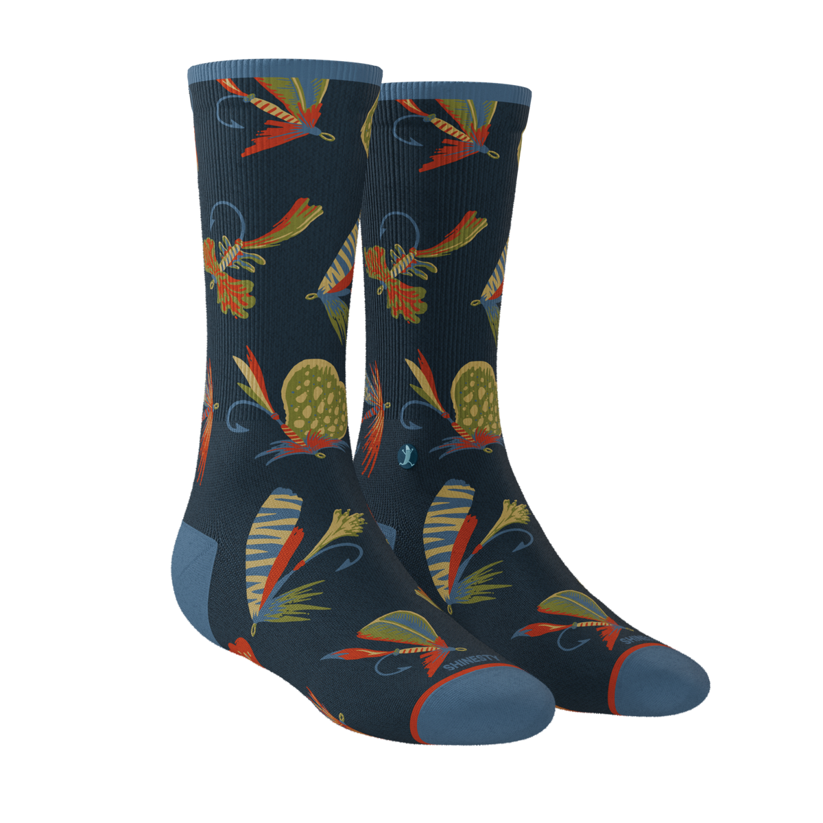 The Dry Fly | Fly Fishing Heel Hammock™ Crew Socks - Shinesty