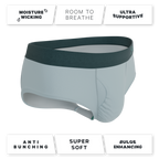 The Dry Ice | Muted Steel Blue Ball Hammock® Pouch Underwear Briefs - Shinesty
