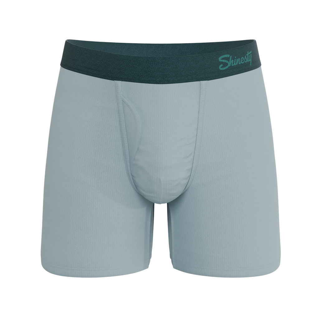 The Dry Ice | Muted Steel Blue Ball Hammock® Pouch Underwear With Fly - Shinesty